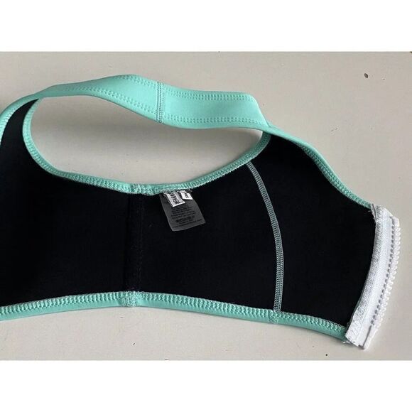 Hoaka Swimwear Bikini Top Neoprene Seafoam Teal Zipper Women’s Sz S+ - Picture 8 of 8